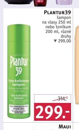 PLANTUR39 šampon na vlasy 250 ml nebo tonikum 200 ml