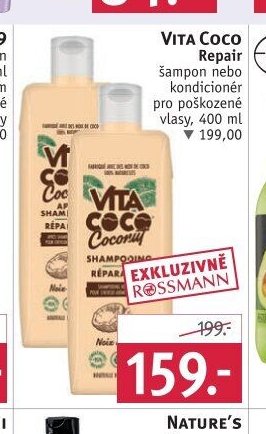 VITA COCO Repair šampon nebo kondicionér pro poškozené vlasy, 400 ml