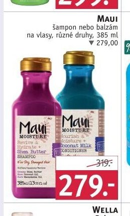 MAUI šampon nebo balzám na vlasy, různé druhy, 385 ml