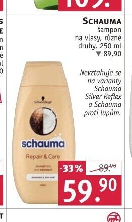 SCHAUMA šampon na vlasy, různé druhy, 250 ml