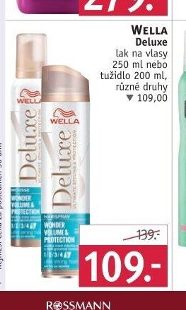 WELLA Deluxe lak na vlasy 250 ml nebo tužidlo 200 ml, různé druhy