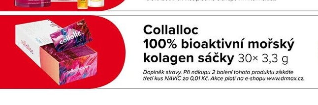 Collalloc 100% bioaktivní mořský kolagen sáčky 30× 3,3 g