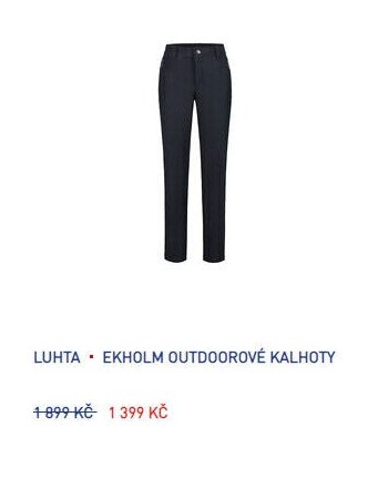 LUHTA EKHOLM OUTDOOROVÉ KALHOTY