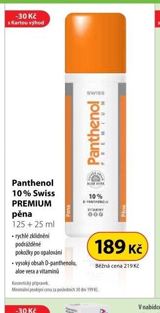 Panthenol 10% Swiss PREMIUM pěna