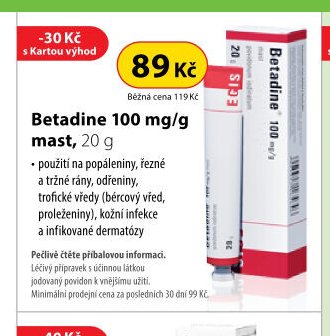 Betadine 100 mg/g mast, 20 g