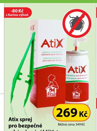 Atix sprej pro bezpečné odstraňování klíšťat 9 ml + pinzeta