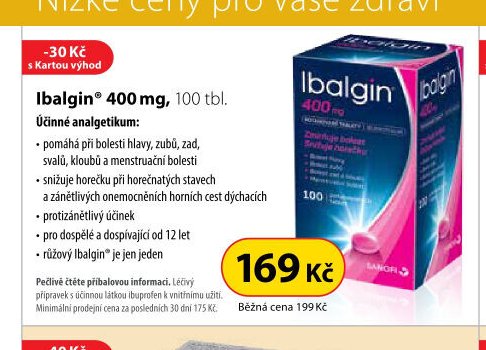 Ibalgin 400 mg, 100 tbl.