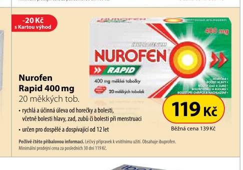 Nurofen Rapid 400 mg 20 měkkých tob.