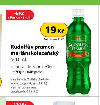 Rudolfův pramen mariánskolázeňský 500 ml