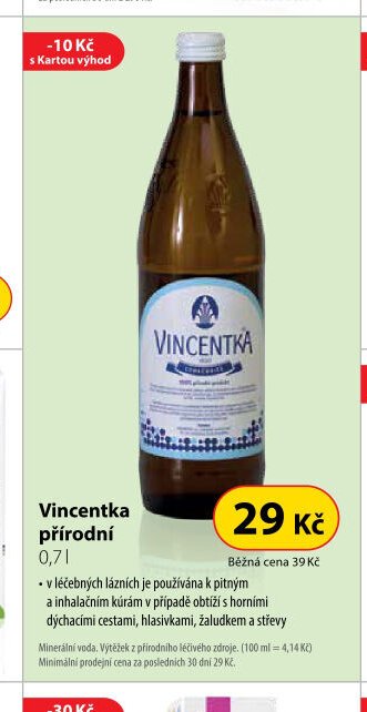 Vincentka přírodní 0,7 l