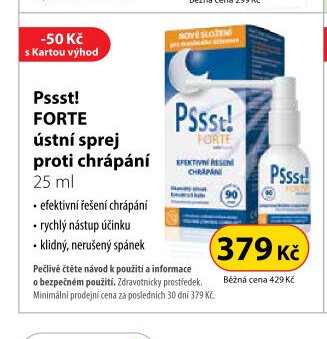 Pssst! FORTE ústní sprej proti chrápání 25 ml