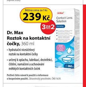 Dr. Max Roztok na kontaktní čočky