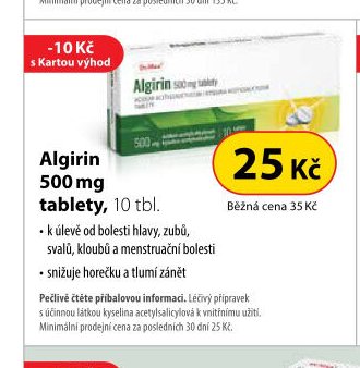 Algirin 500 mg tablety, 10 tbl.