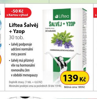 Liftea Šalvěj + Yzop 30 tob.