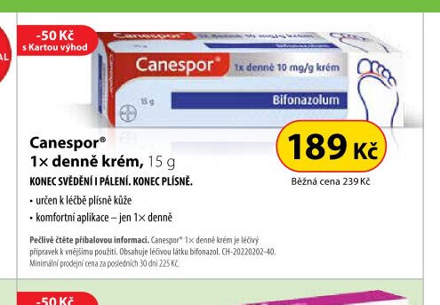 Canespor 1x denně krém, 15 g