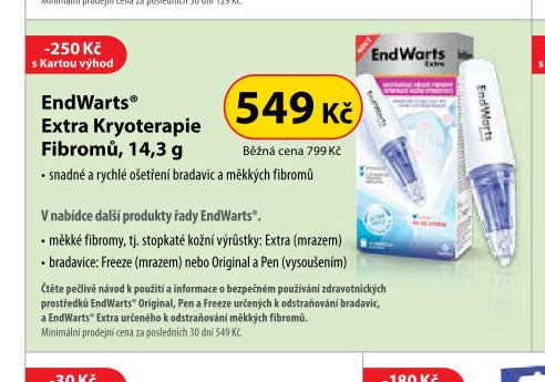 EndWarts Extra Kryoterapie Fibromů, 14,3 g