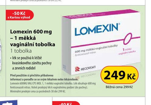 Lomexin 600 mg – 1 měkká vaginální tobolka