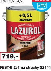 LAZUROL Topdecor S1035 synt. lazura na dřevo