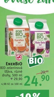 ENERBIO BIO zeleninová šťáva, 500 ml
