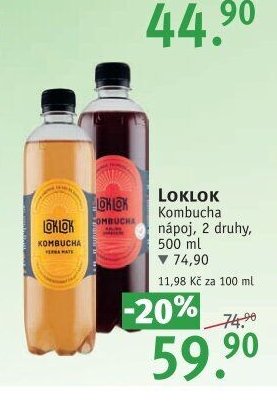 LOKLOK Kombucha nápoj, 500 ml
