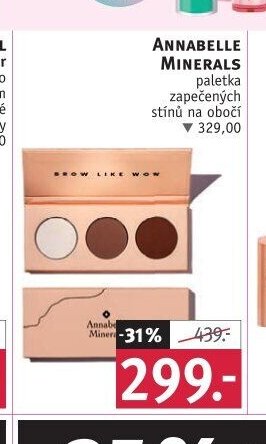 ANNABELLE MINERALS paletka zapečených stínů na obočí