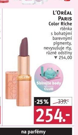 L'ORÉAL PARIS Color Riche rtěnka s bohatými barevnými pigmenty