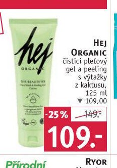 HEJ ORGANIC čisticí pleťový gel a peeling