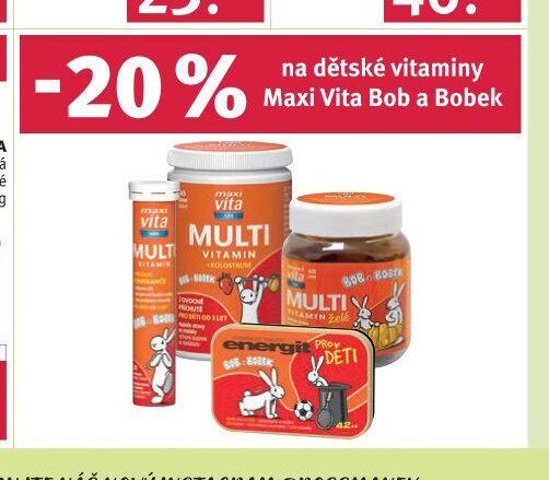 Maxi Vita Bob a Bobek dětské vitamíny