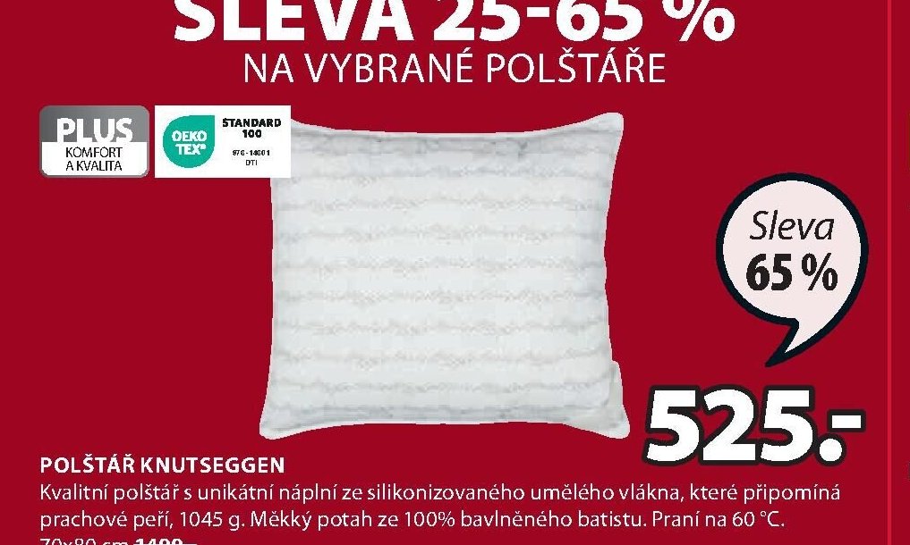 Polštář KNUTSEGGEN - Jysk aktualniletaky.eu