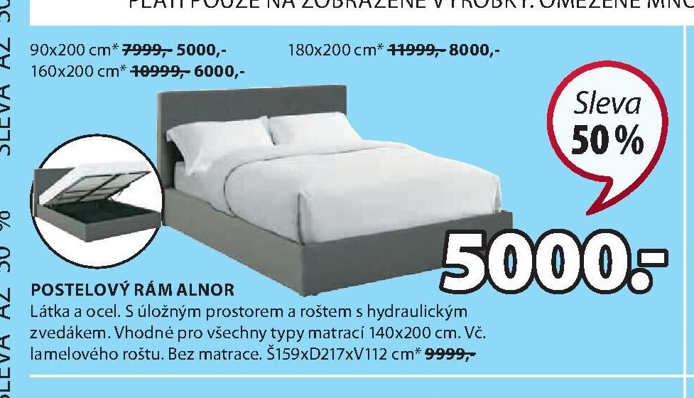 POSTELOVÝ RÁM ALNOR