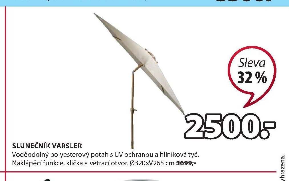 SLUNEČNÍK VARSLER - Jysk aktualniletaky.eu