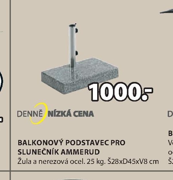 BALKONOVÝ PODSTAVEC PRO SLUNEČNÍK AMMERUD - Jysk aktualniletaky.eu
