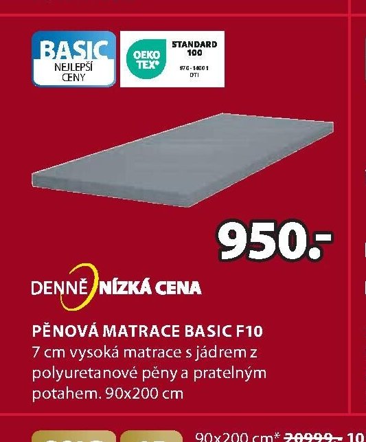 PĚNOVÁ MATRACE BASIC F10 - Jysk aktualniletaky.eu
