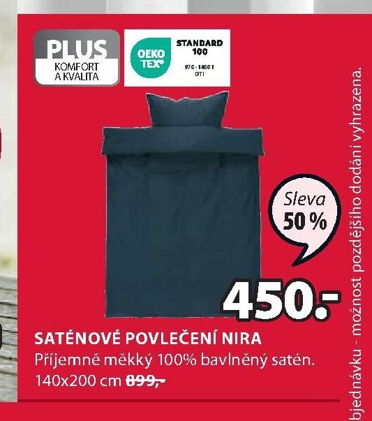SATÉNOVÉ POVLEČENÍ NIRA