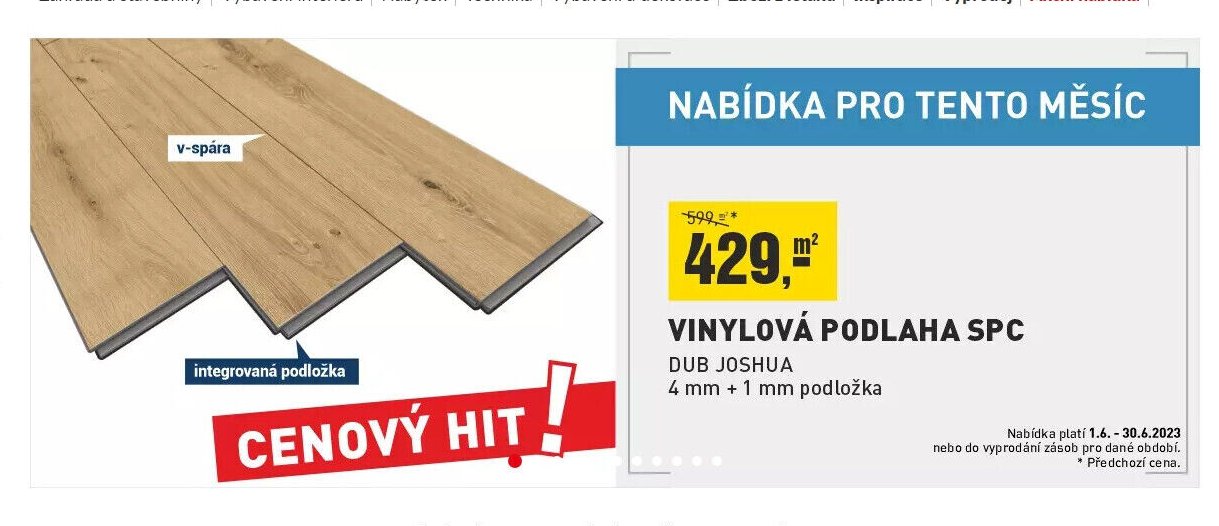 VINYLOVÁ PODLAHA SPC DUB JOSHUA