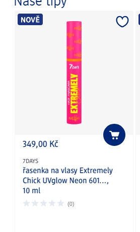 7DAYS řasenka na vlasy Extremely Chick UVglow Neon 601, 10 ml - dm drogerie aktualniletaky.eu