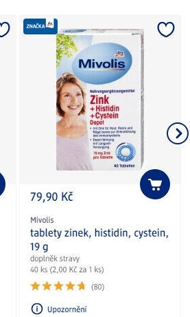Mivolis tablety zinek, histidin, cystein, 19 g - dm drogerie aktualniletaky.eu