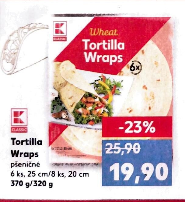 K-Classic Tortilla Wraps pšeničné