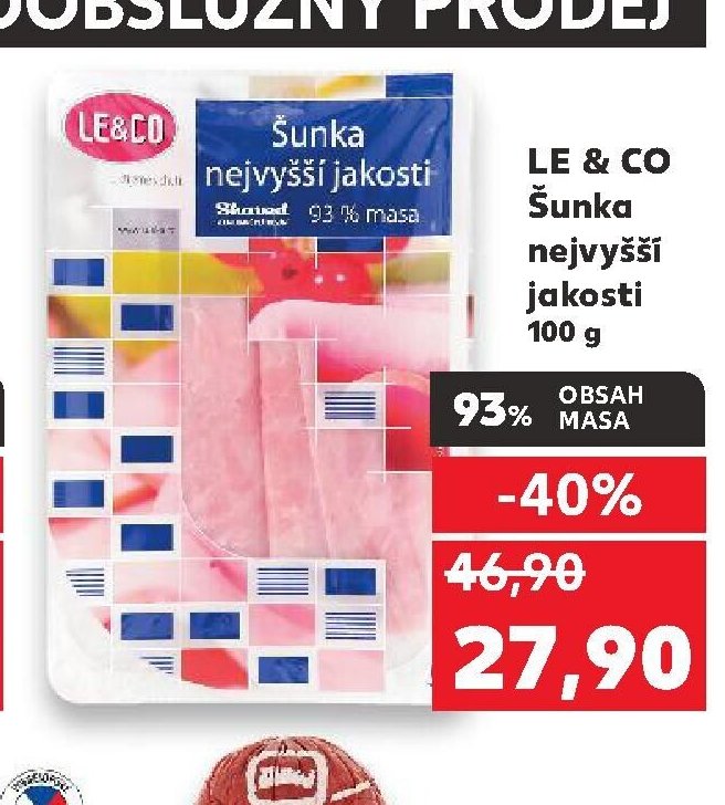 LE & CO Šunka nejvyšší jakosti