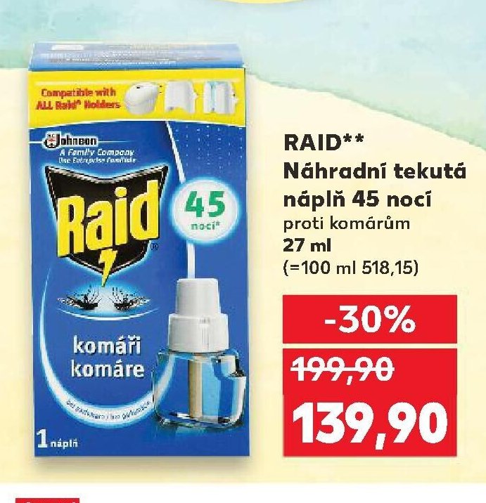 RAID Náhradní tekutá náplň 45 nocí