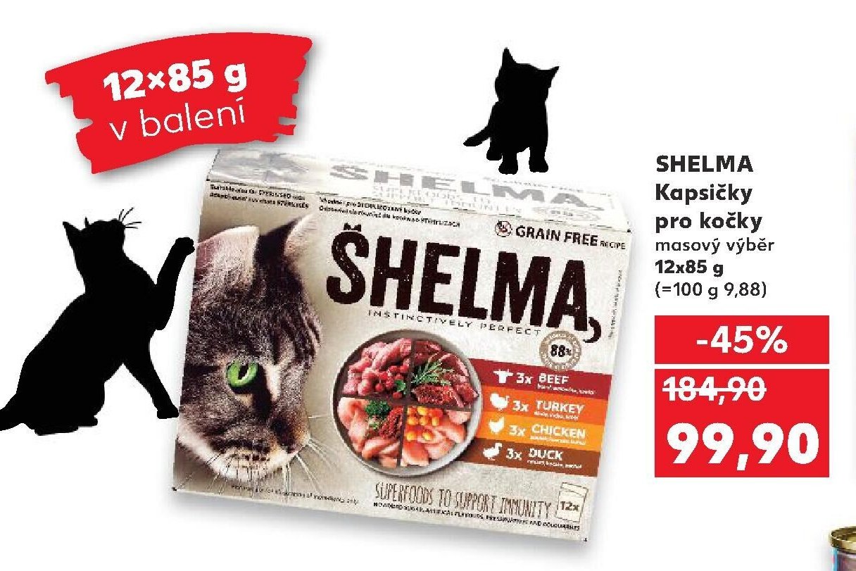 SHELMA Kapsičky pro kočky masový výběr