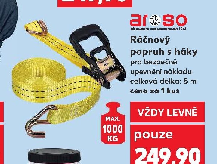 Ráčnový popruh s háky