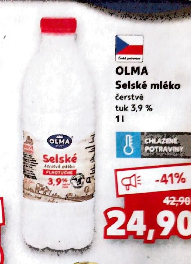 Olma Selské mléko 1 l