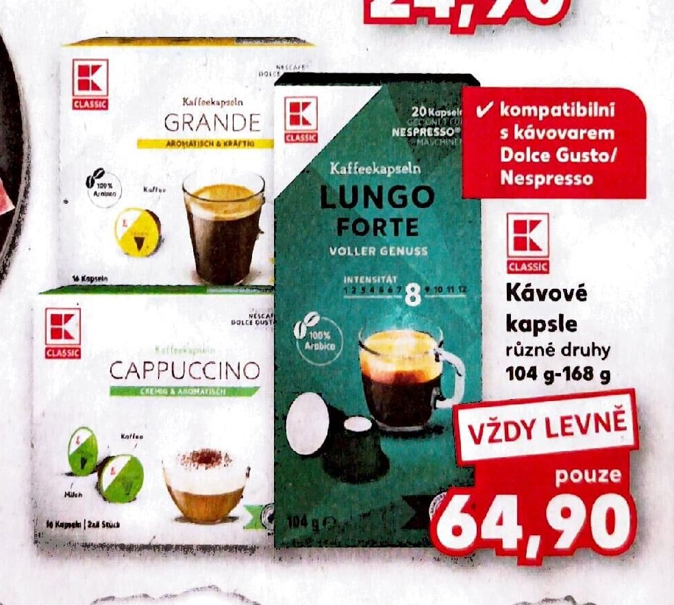 K-Classic Kávové kapsle 104-168 g