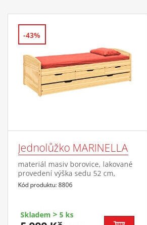 Jednolůžko MARINELLA