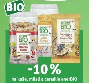 enerBIO kaše, müsli a cereálie