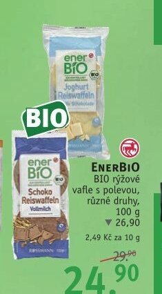 ENERBIO BIO rýžové vafle s polevou