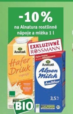 Alnatura rostlinné nápoje a mléka 1 l