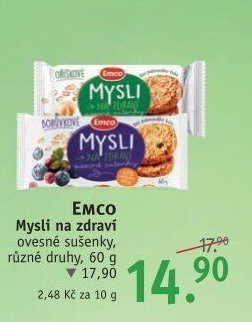 EMCO Mysli na zdraví ovesné sušenky