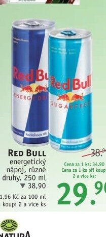 RED BULL energetický nápoj